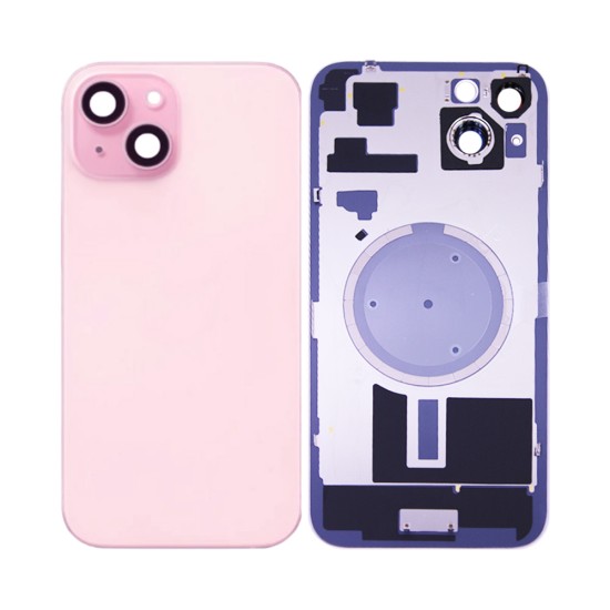 Tapa Trasera+Lente de Cámara Apple iPhone 15 Plus Rosa Tapa Trasera+Lente de Cámara Apple iPhone 15 Plus Rosa